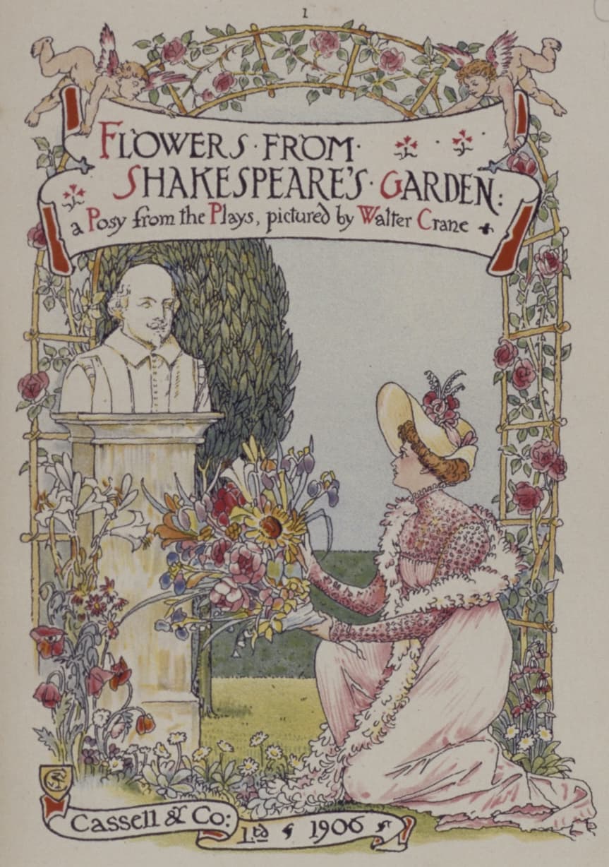 「シェイクスピアの庭の花たち」イラスト1