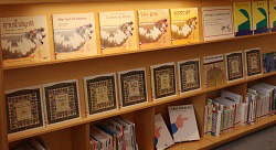 世界を知るへやの世界で読まれている日本の子どもの本の展示の写真
