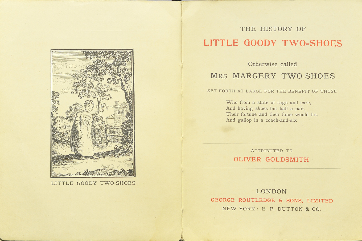 Exhibit Materials of The history of little Goody Two-Shoes, otherwise called Mrs Margery Two-Shoes