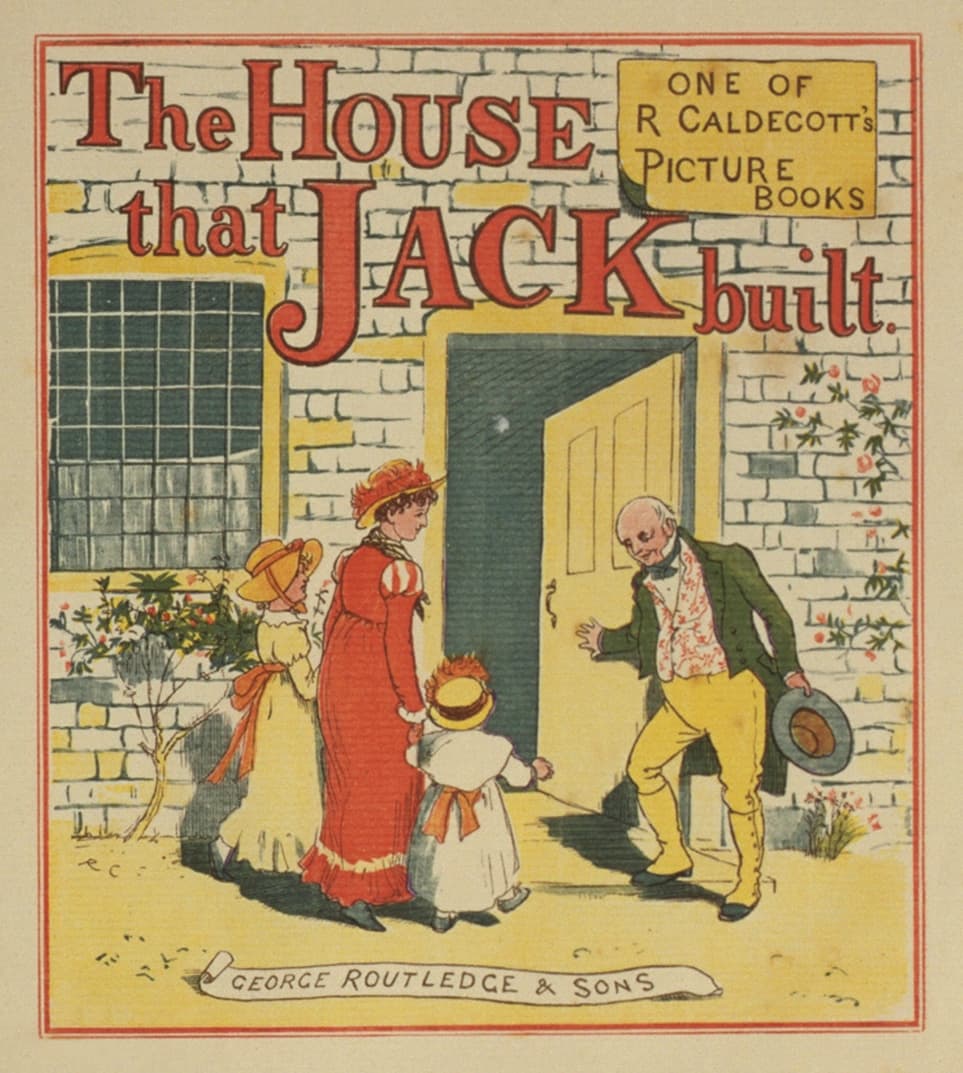 ジャックの建てた家の表紙 (絵と歌の全集の13ページ)