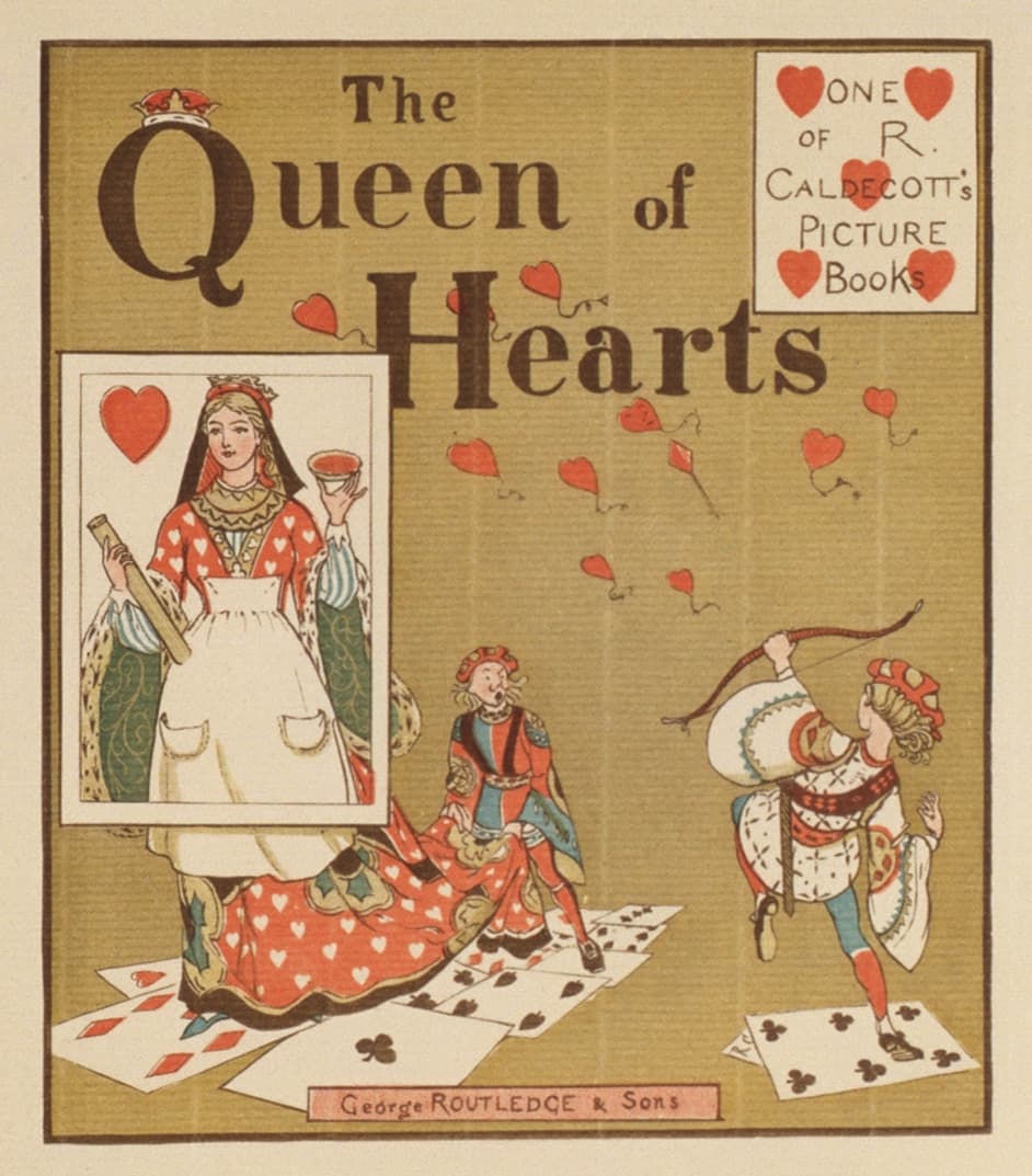 Front cover of The Queen of Hearts (page 219 of The Complete Collection of PICTURES and SONGS)