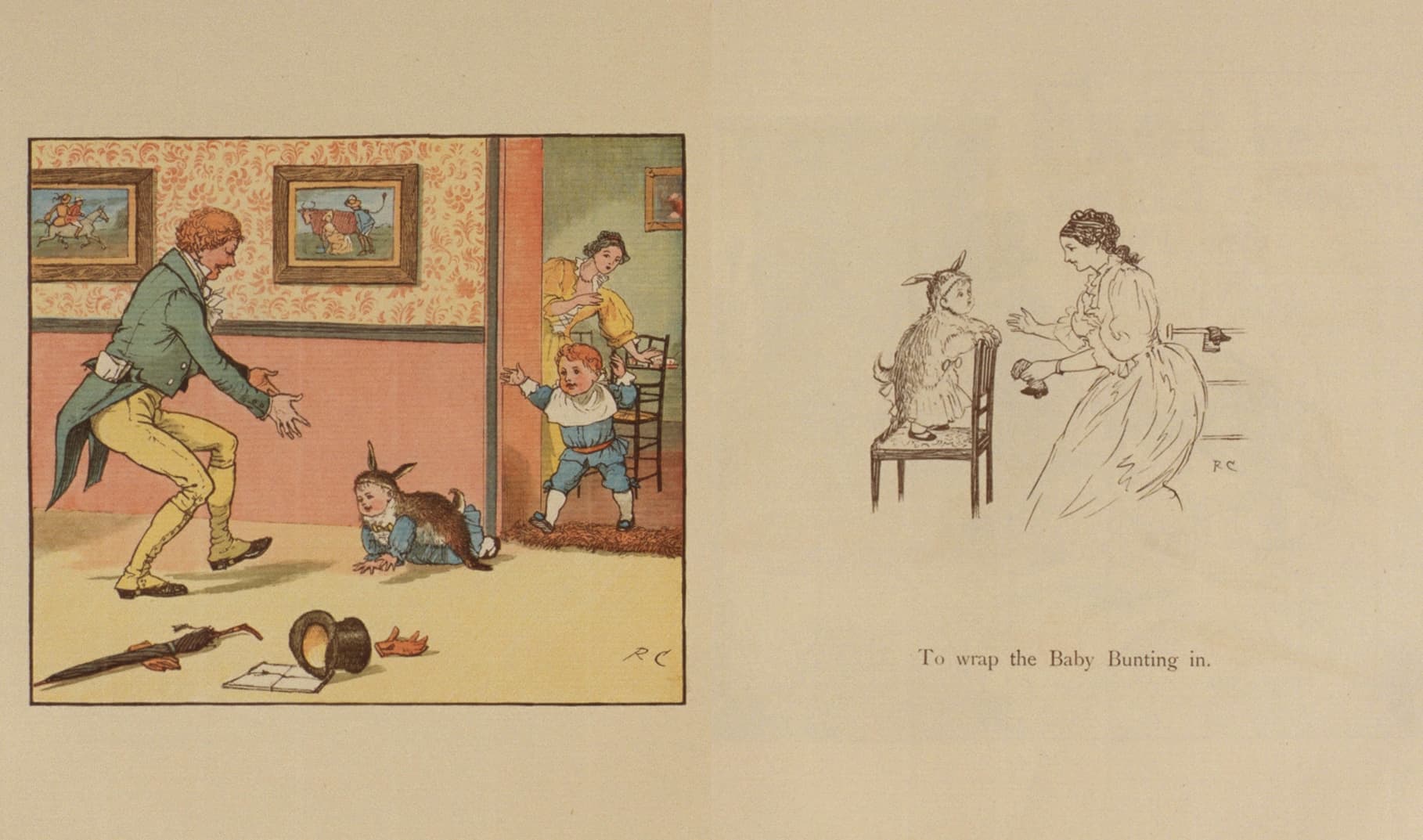page 22-23 of Hey diddle diddle and Baby Bunting (page 340-341 of The Complete Collection of PICTURES and SONGS)
