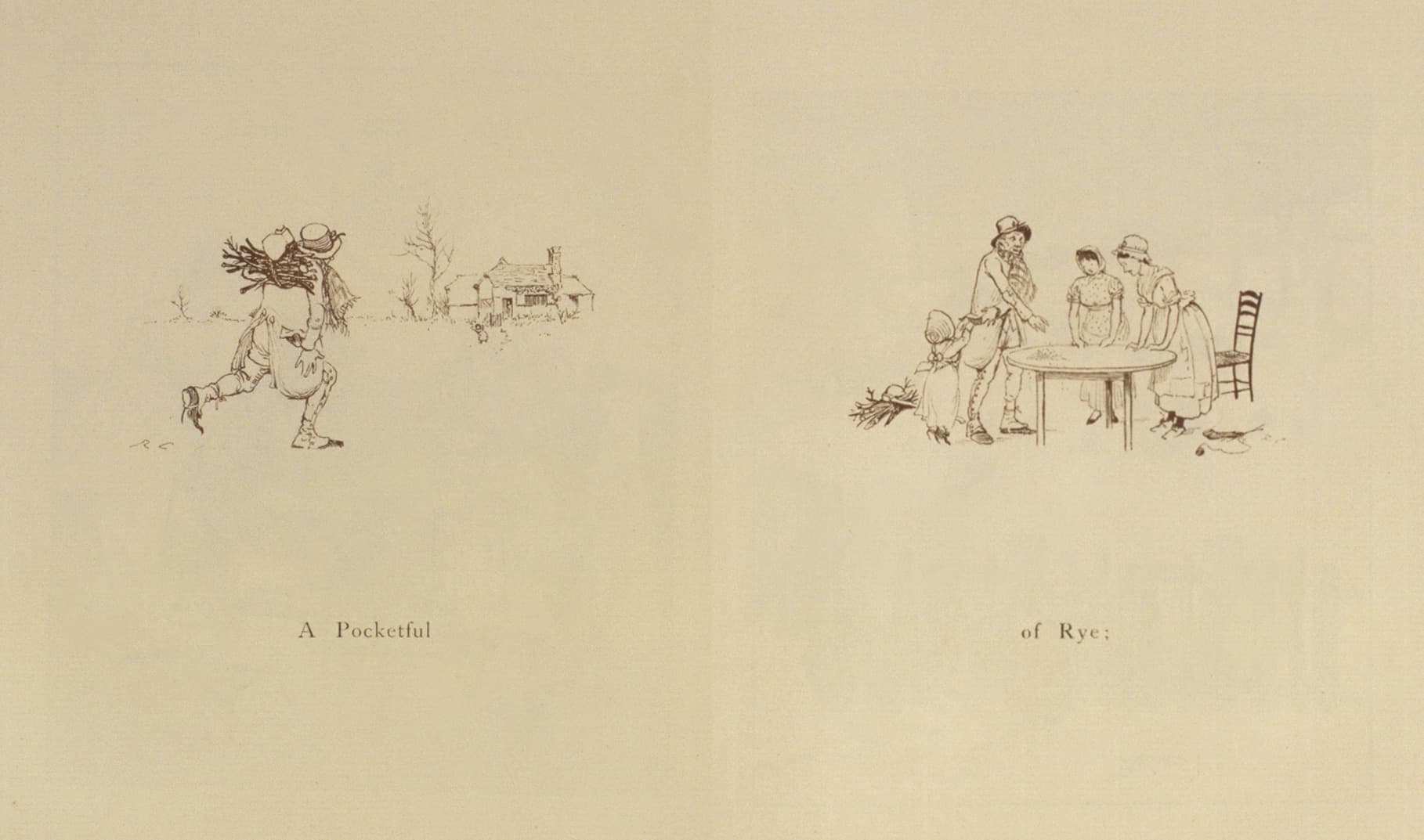 六ペンスの歌をうたっておくれ 4-5ページ（「絵と歌の全集」190-191ページ）