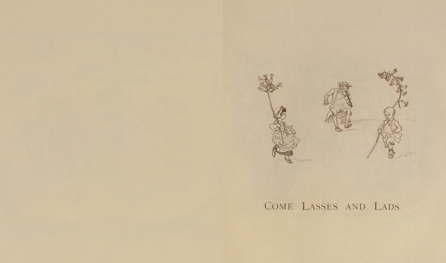 page 1 of Come Lasses and Lads (page 398-399 of The Complete Collection of PICTURES and SONGS)