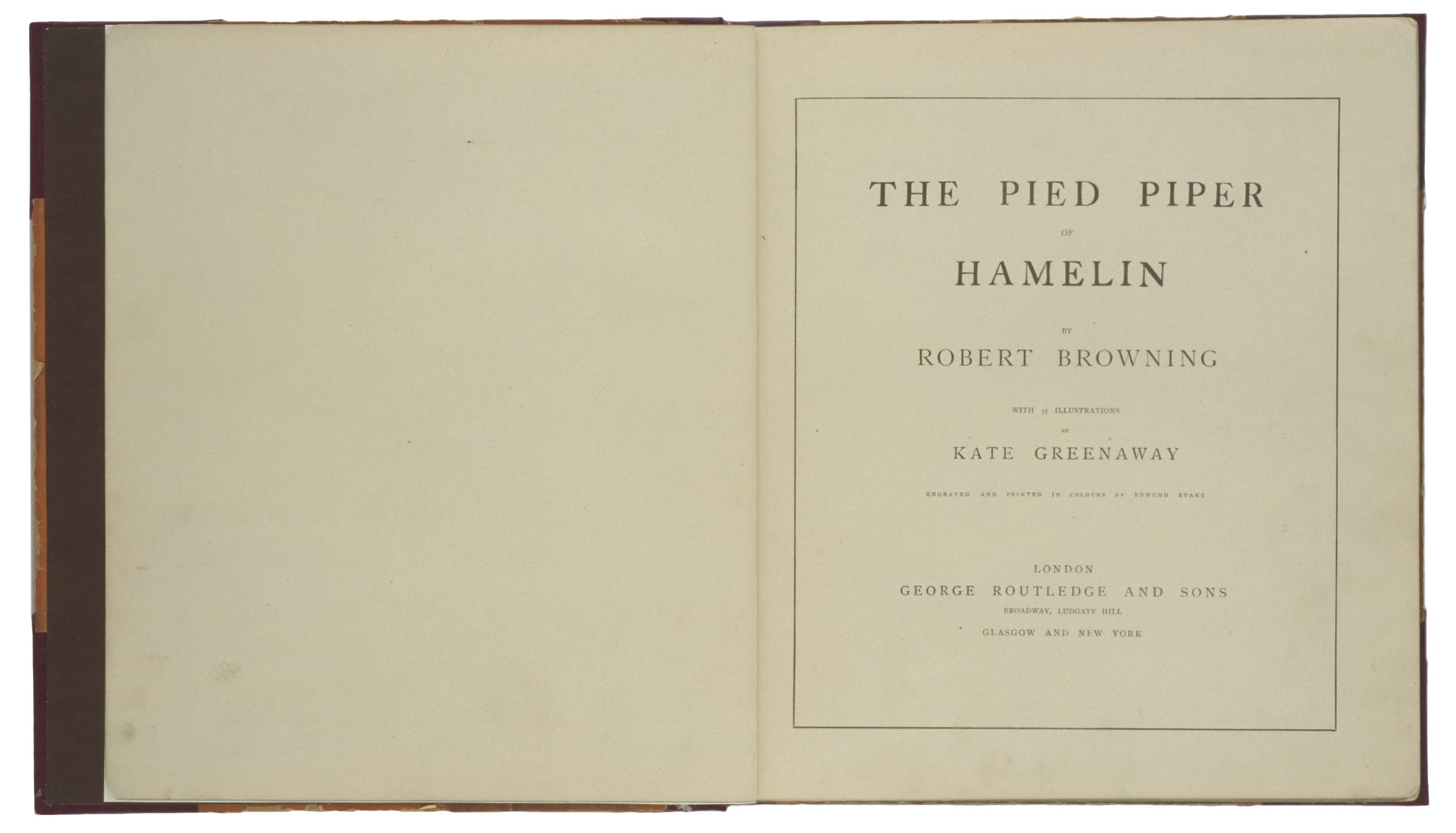 Title page of The Pied Piper of Hamelin