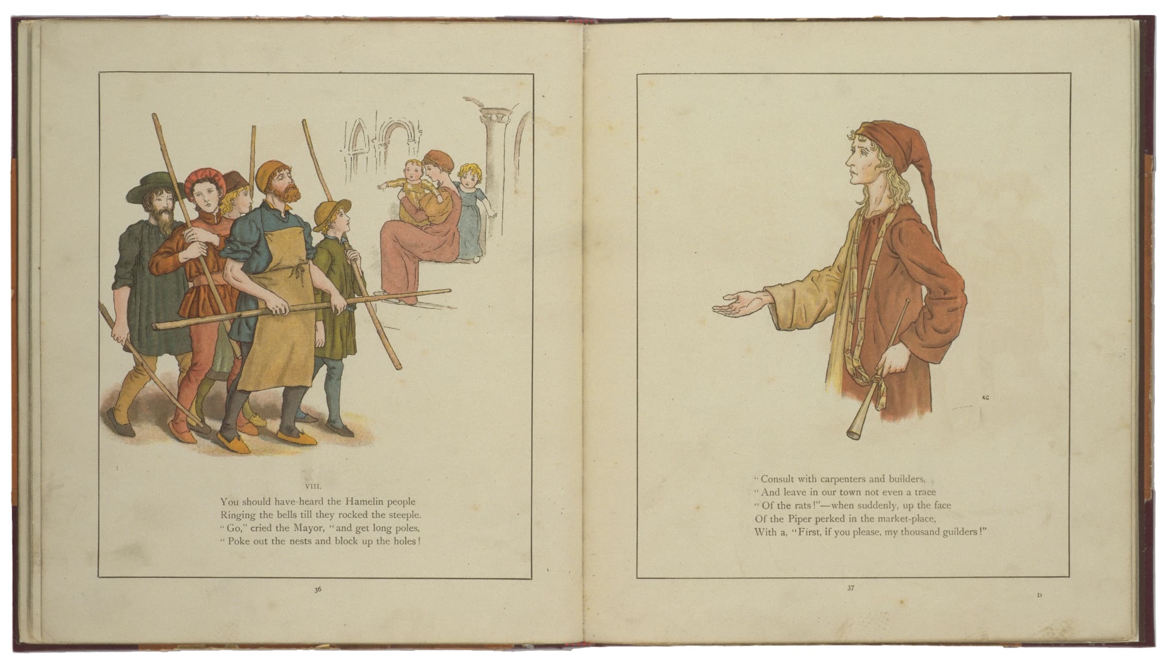 page 36-37 of The Pied Piper of Hamelin