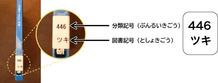 「446-ツキ」のラベルが貼ってある資料の背表紙の写真