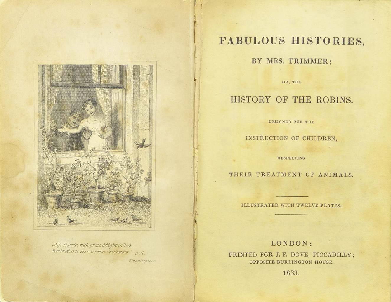 Exhibit Materials of Fabulous histories, or, The history of the robins : designed for the instruction of children, respecting their treatment of animals
