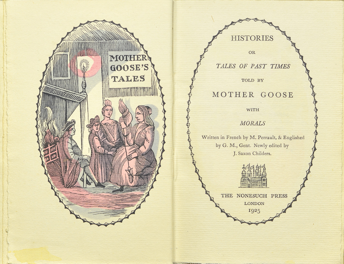 Exhibit Materials of Histories or tales of past times told by Mother Goose with morals